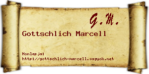 Gottschlich Marcell névjegykártya